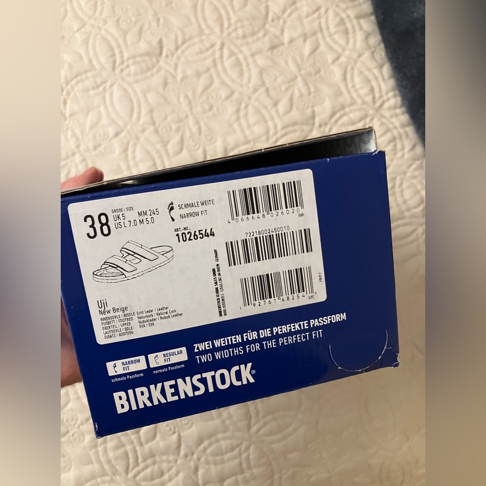 NWT! Birkenstock Sandals Uji Nubuck Leather. New Beige - Picture 5 of 6